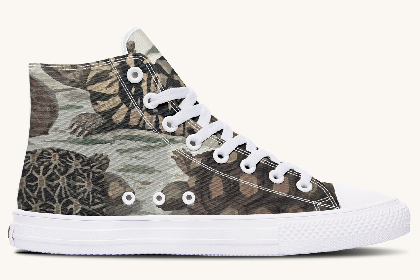Turtle Time Desaturated Hightops - Jaded Lament