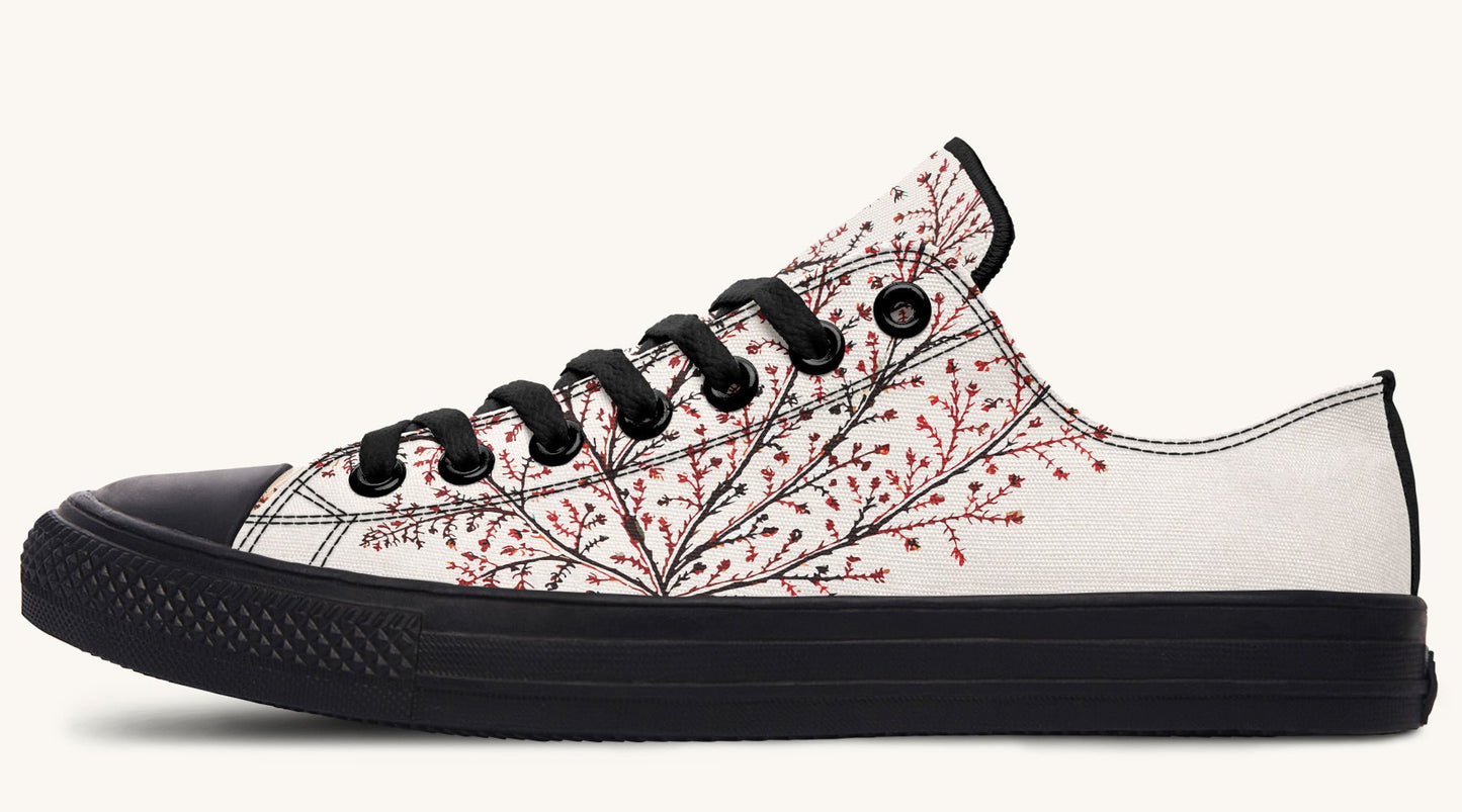 A Delicate Breath Red Lowtops - Jaded Lament