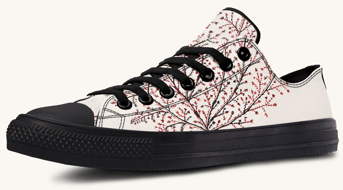 A Delicate Breath Red Lowtops - Jaded Lament