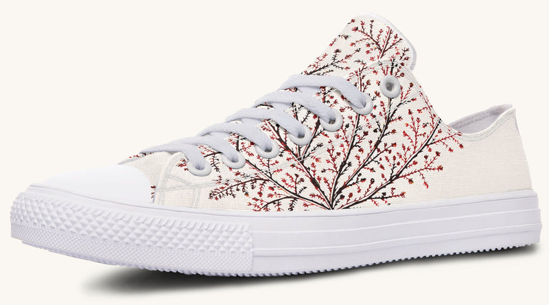 A Delicate Breath Red Lowtops - Jaded Lament