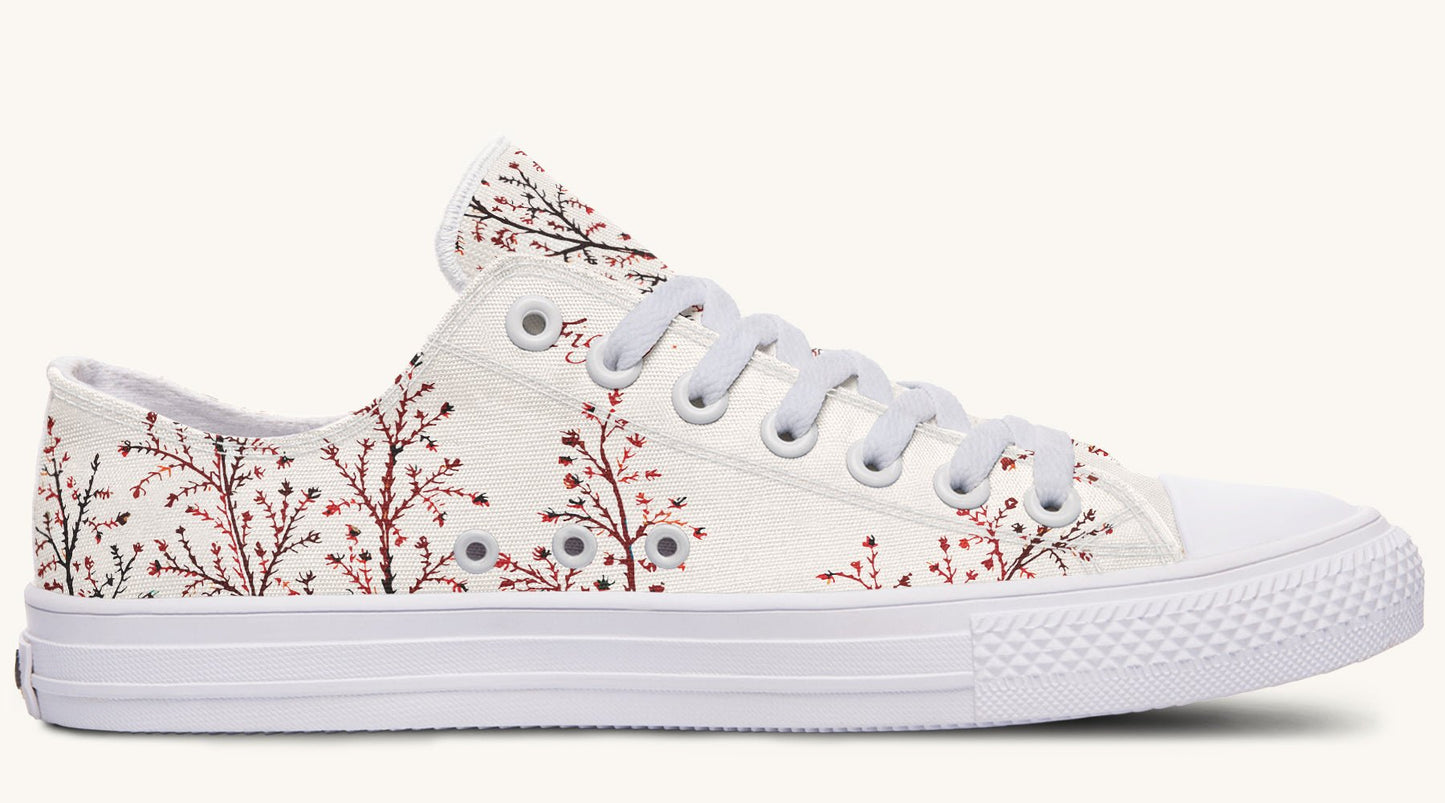 A Delicate Breath Red Lowtops - Jaded Lament