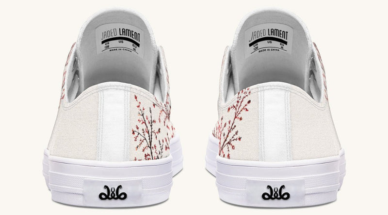 A Delicate Breath Red Lowtops - Jaded Lament