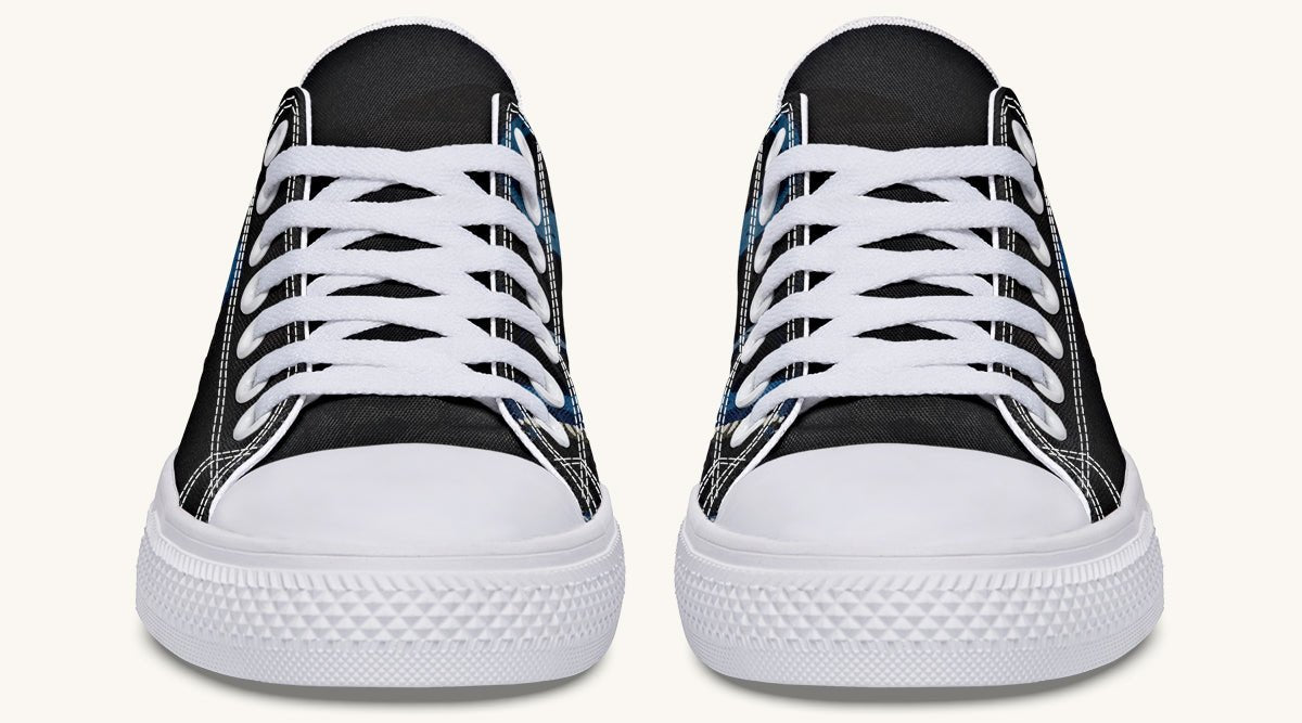 Blue Snake Black Lowtops - Jaded Lament