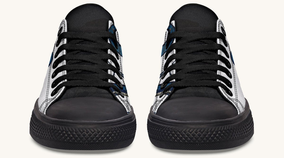 Blue Snake White Lowtops - Jaded Lament