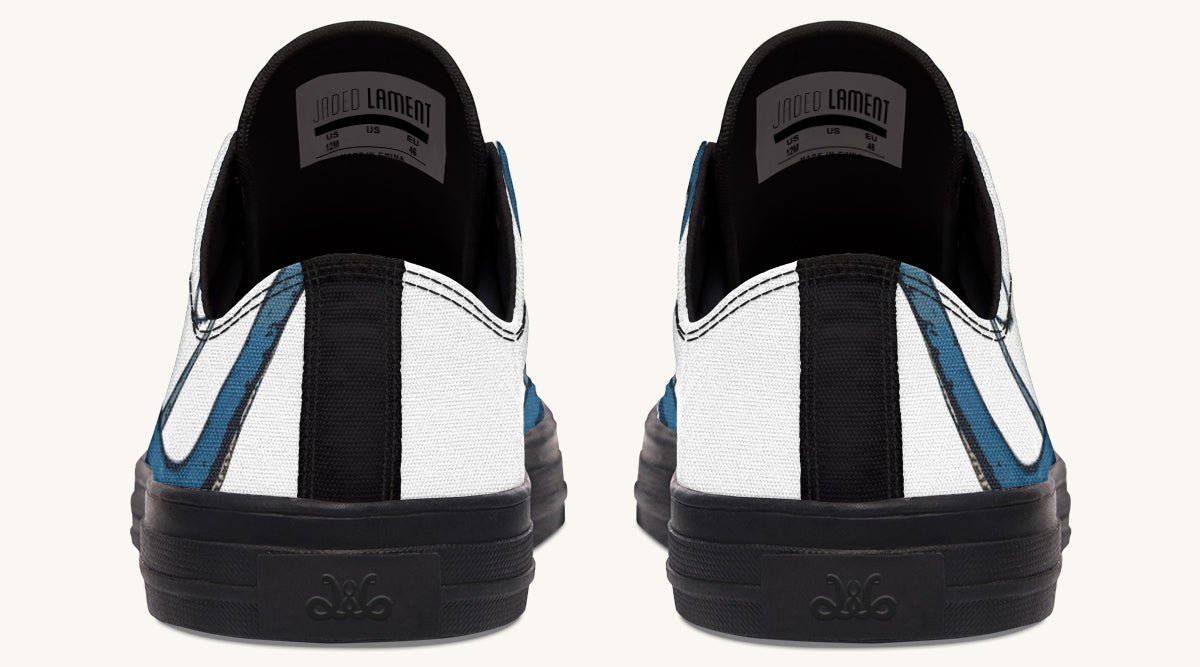 Blue Snake White Lowtops - Jaded Lament