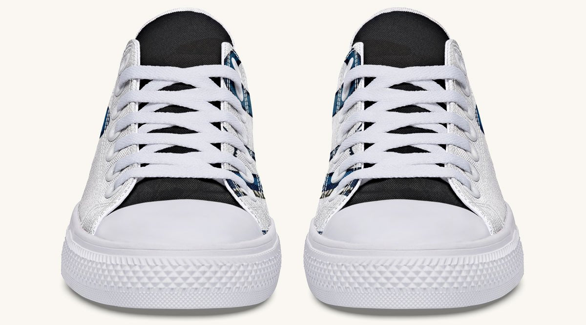 Blue Snake White Lowtops - Jaded Lament