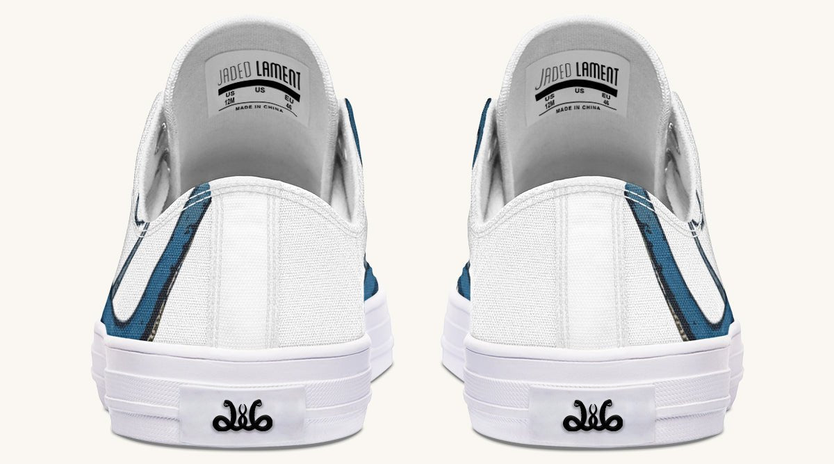 Blue Snake White Lowtops - Jaded Lament