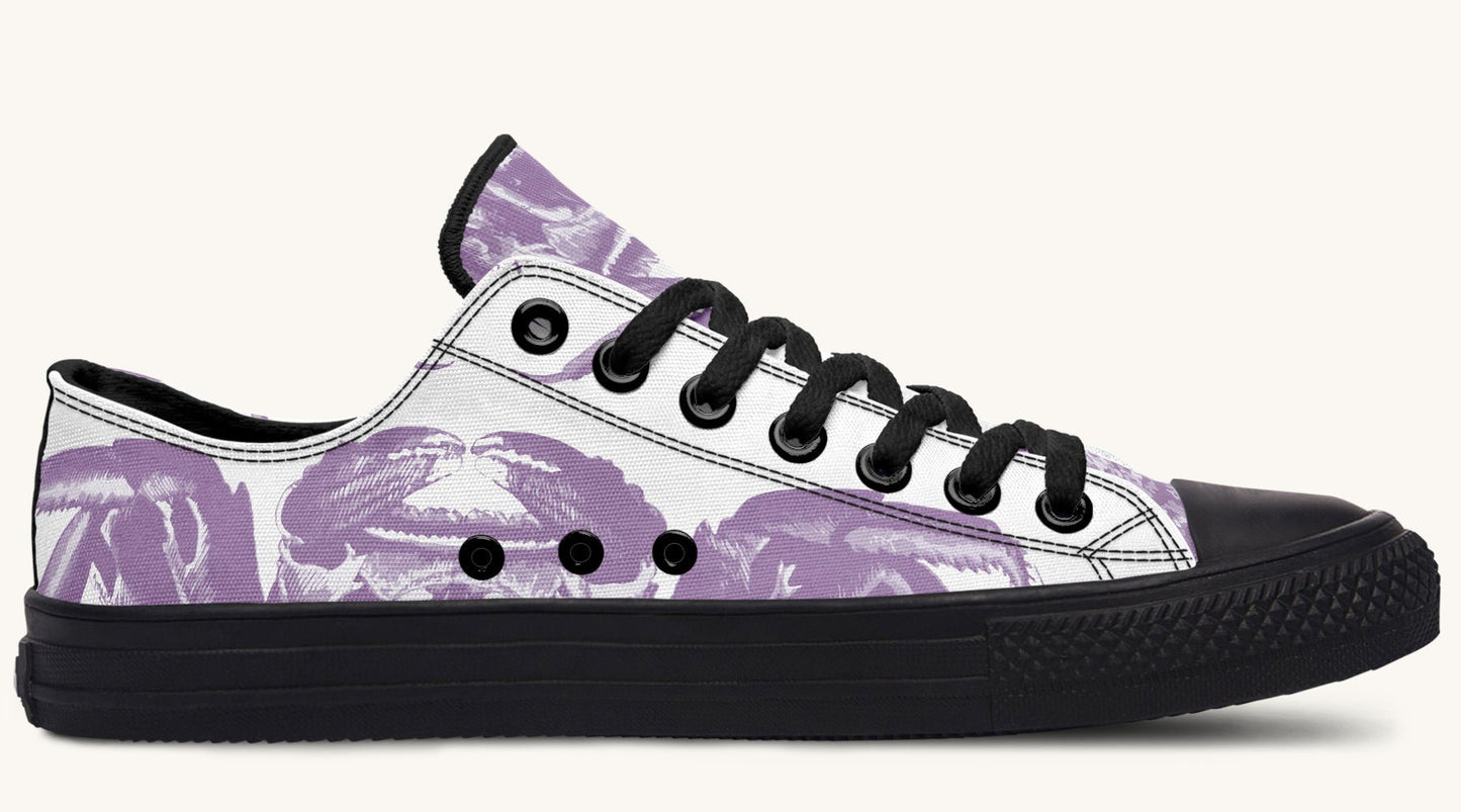 Crawl the Sea of Stars Purple White Lowtops - Jaded Lament