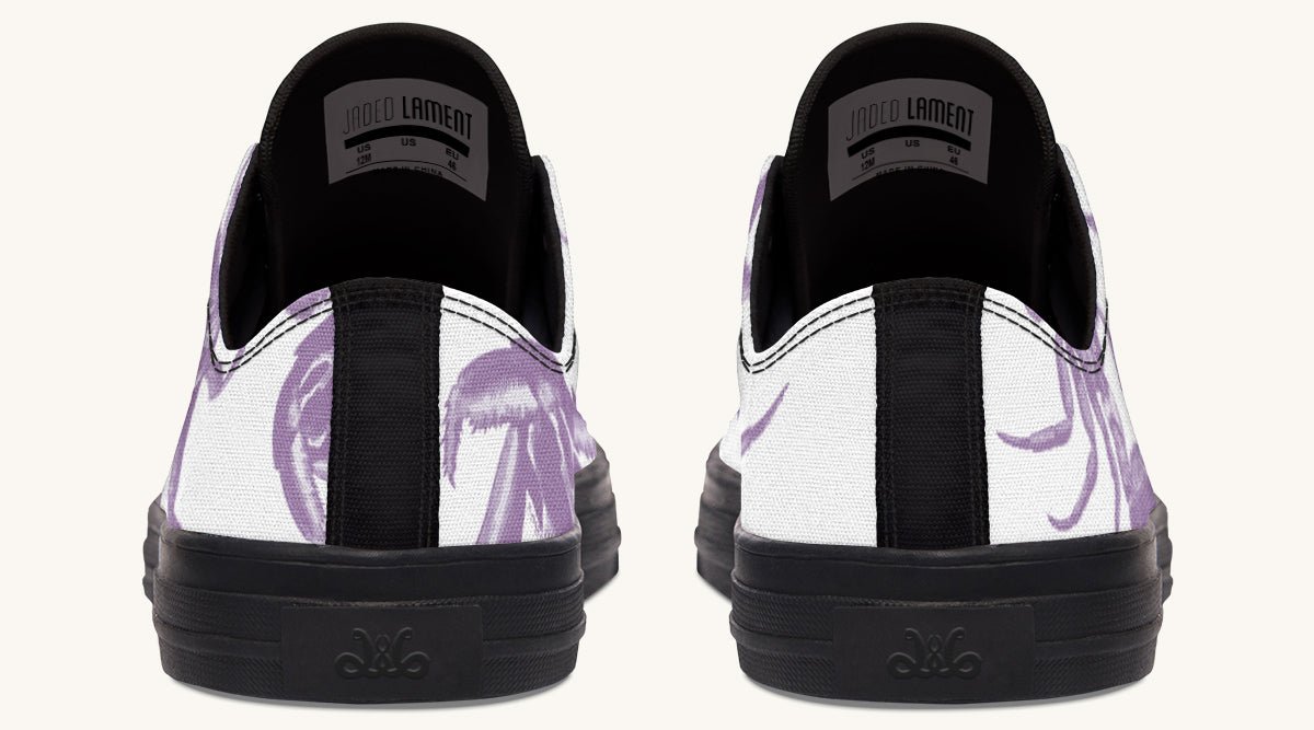 Crawl the Sea of Stars Purple White Lowtops - Jaded Lament