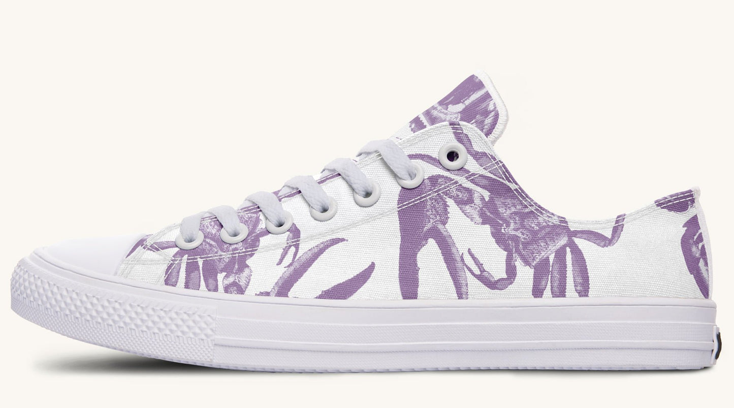 Crawl the Sea of Stars Purple White Lowtops - Jaded Lament