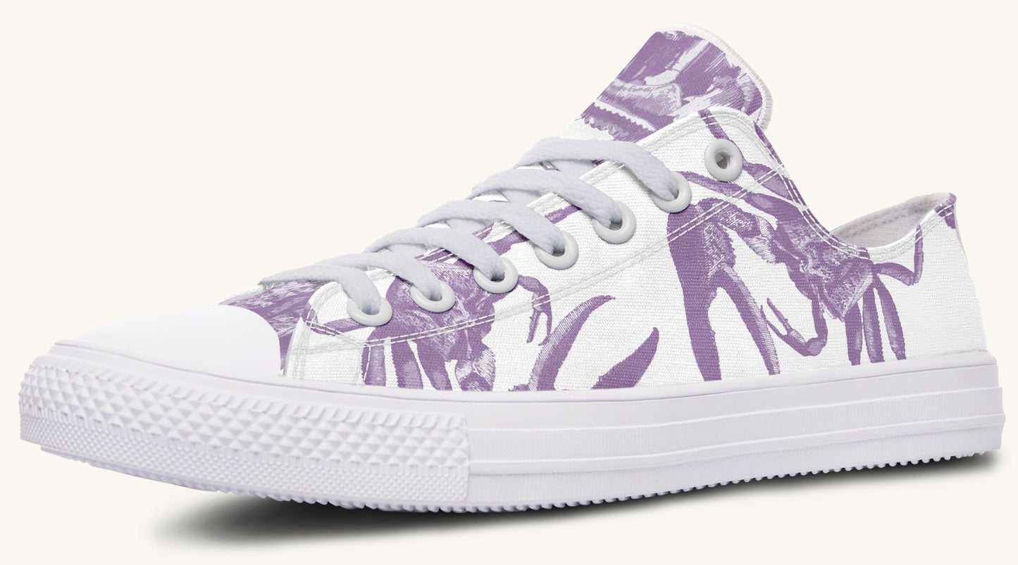 Crawl the Sea of Stars Purple White Lowtops - Jaded Lament