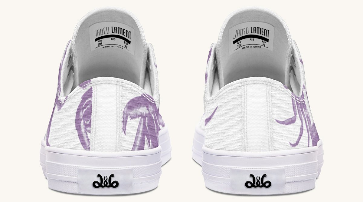 Crawl the Sea of Stars Purple White Lowtops - Jaded Lament