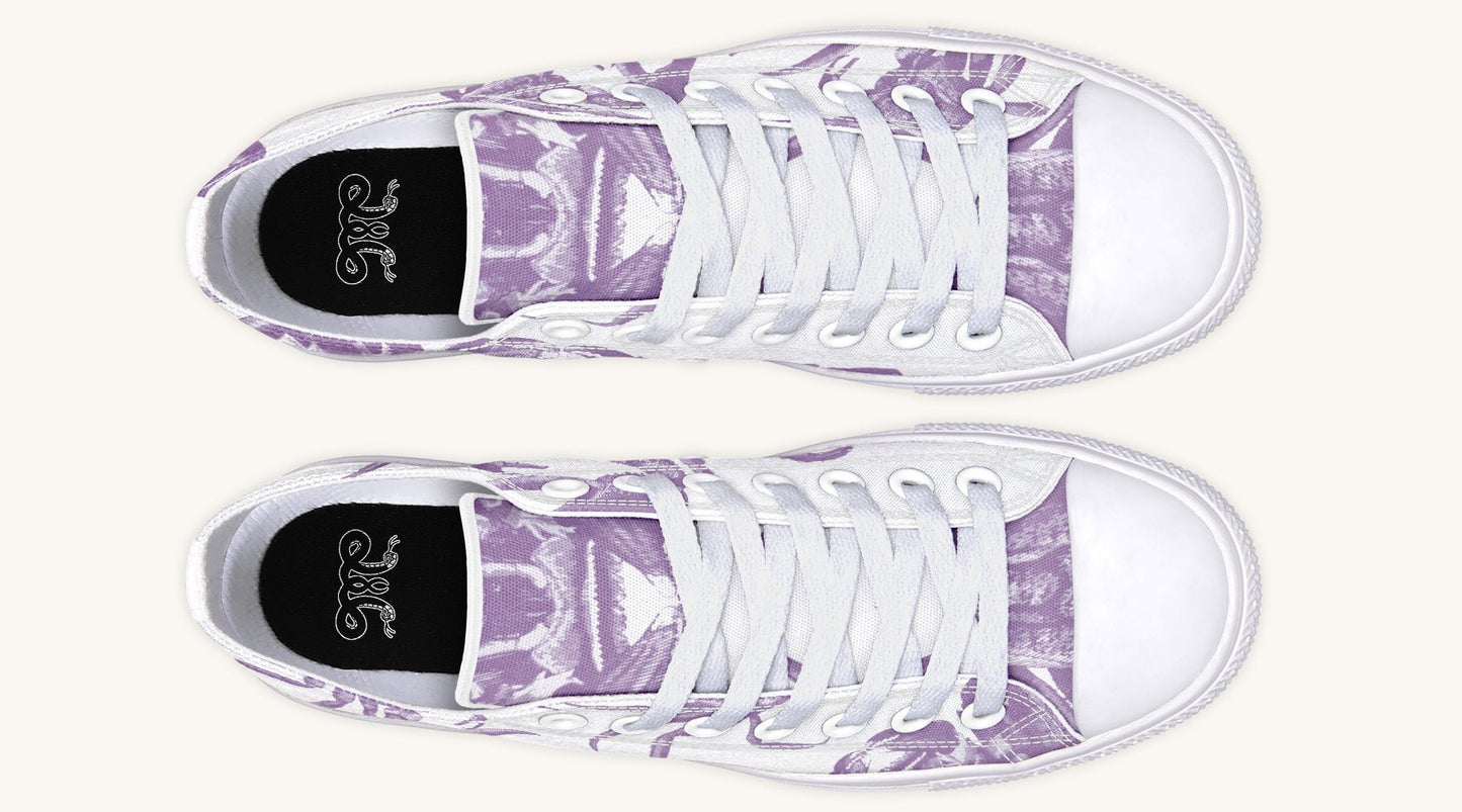 Crawl the Sea of Stars Purple White Lowtops - Jaded Lament