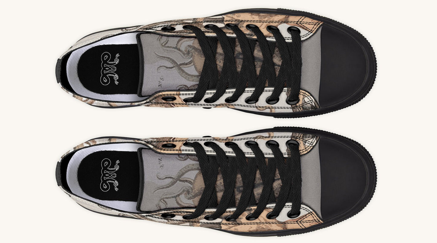 Kraken Unleashed Light Brown Lowtops - Jaded Lament