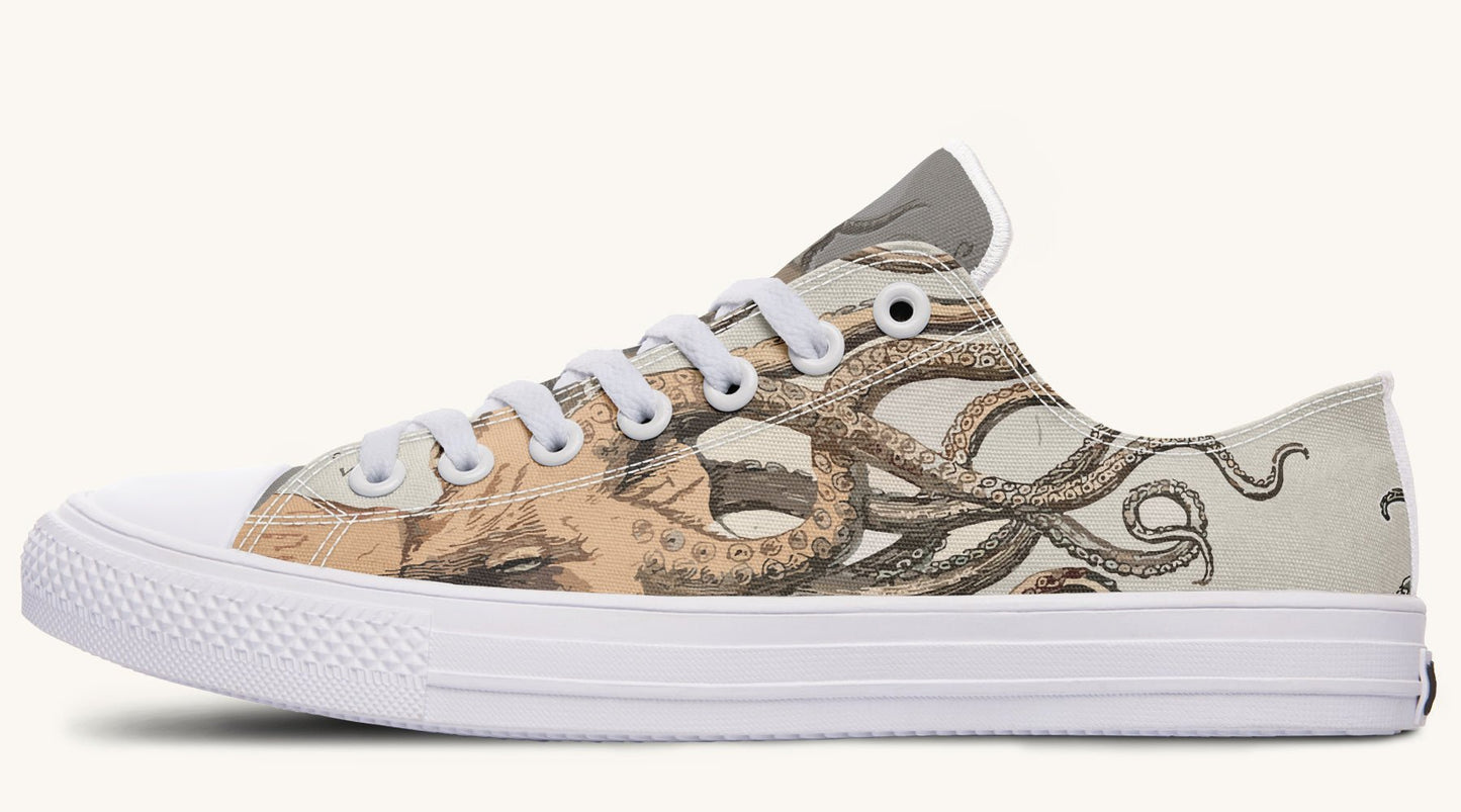 Kraken Unleashed Light Brown Lowtops - Jaded Lament