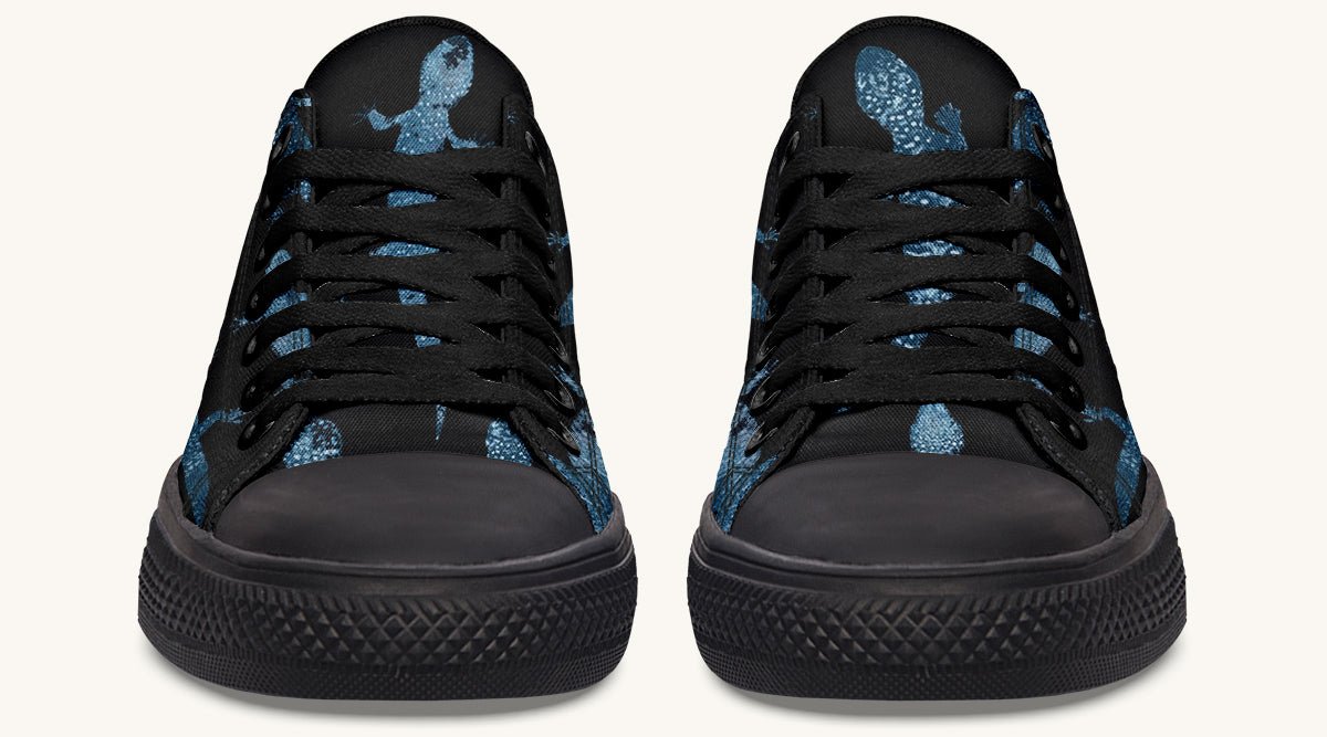 March of the Lizards Blue Black Lowtops - Jaded Lament