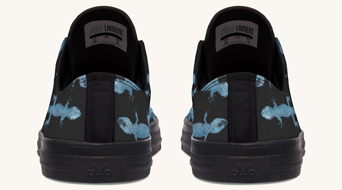 March of the Lizards Blue Black Lowtops - Jaded Lament