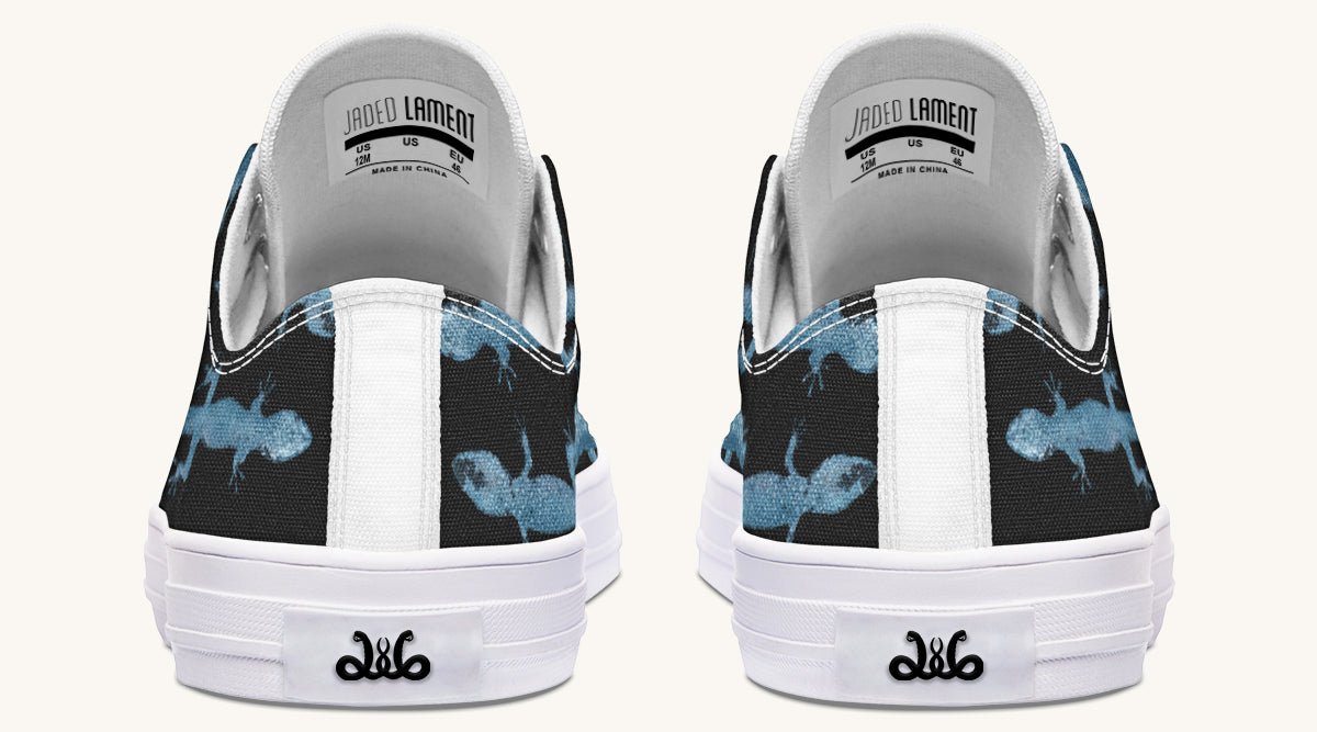 March of the Lizards Blue Black Lowtops - Jaded Lament