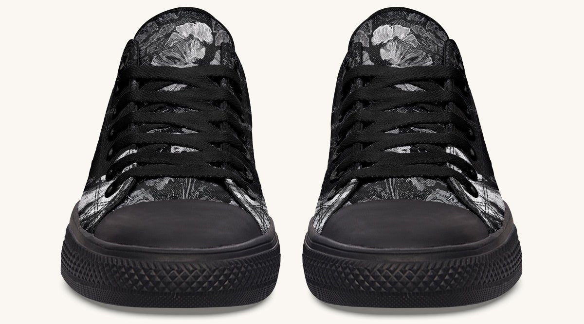 She Watched the Bones Sink Black Lowtops - Jaded Lament