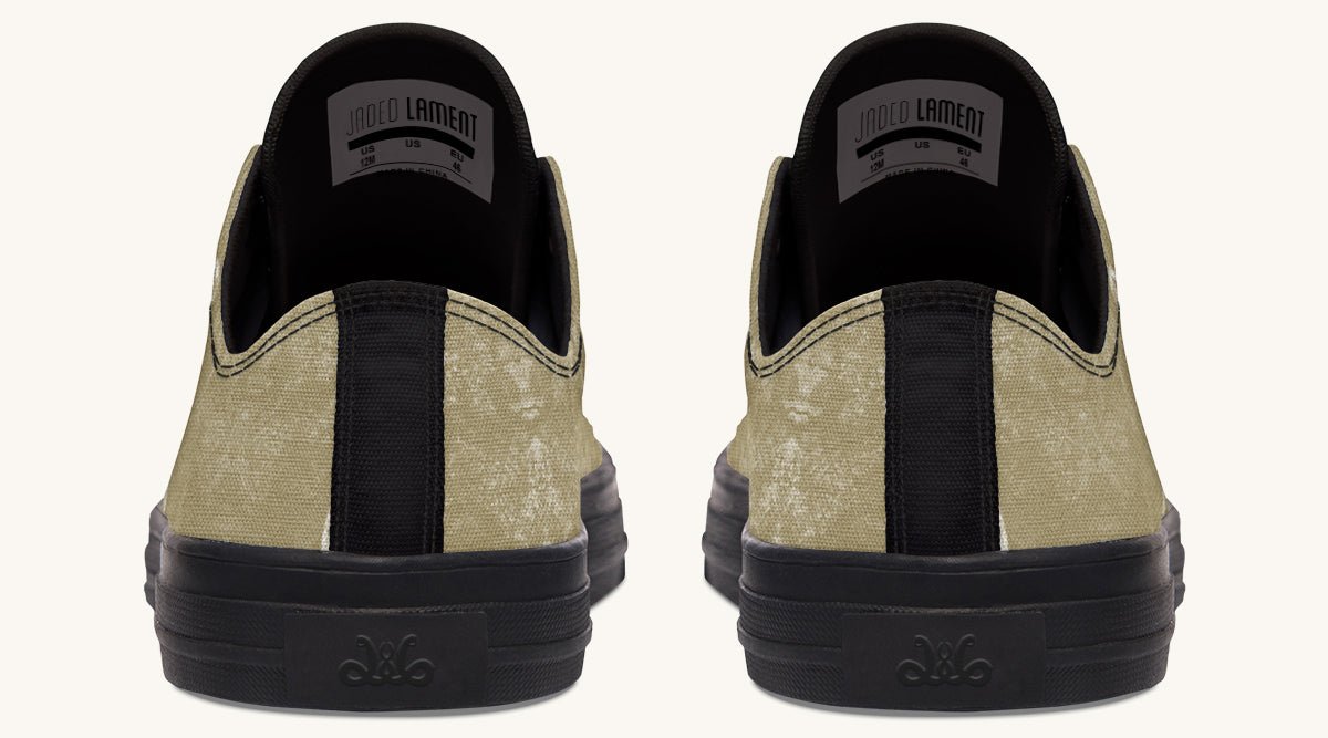 She Watched the Bones Sink Khaki Lowtops - Jaded Lament