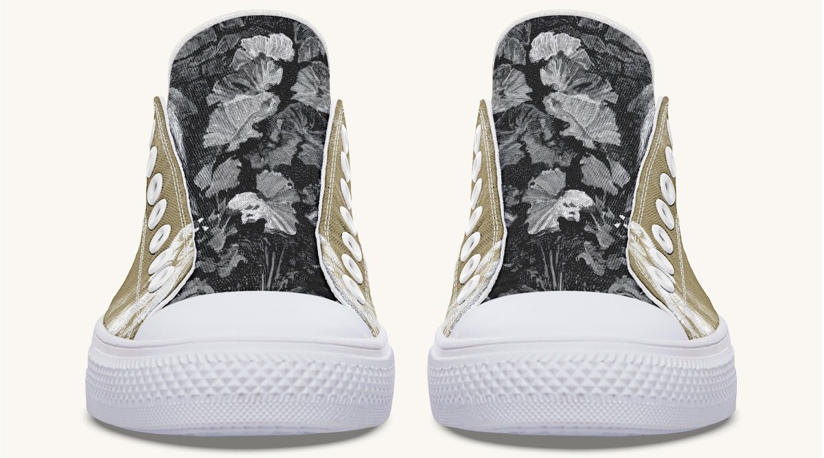 She Watched the Bones Sink Khaki Lowtops - Jaded Lament