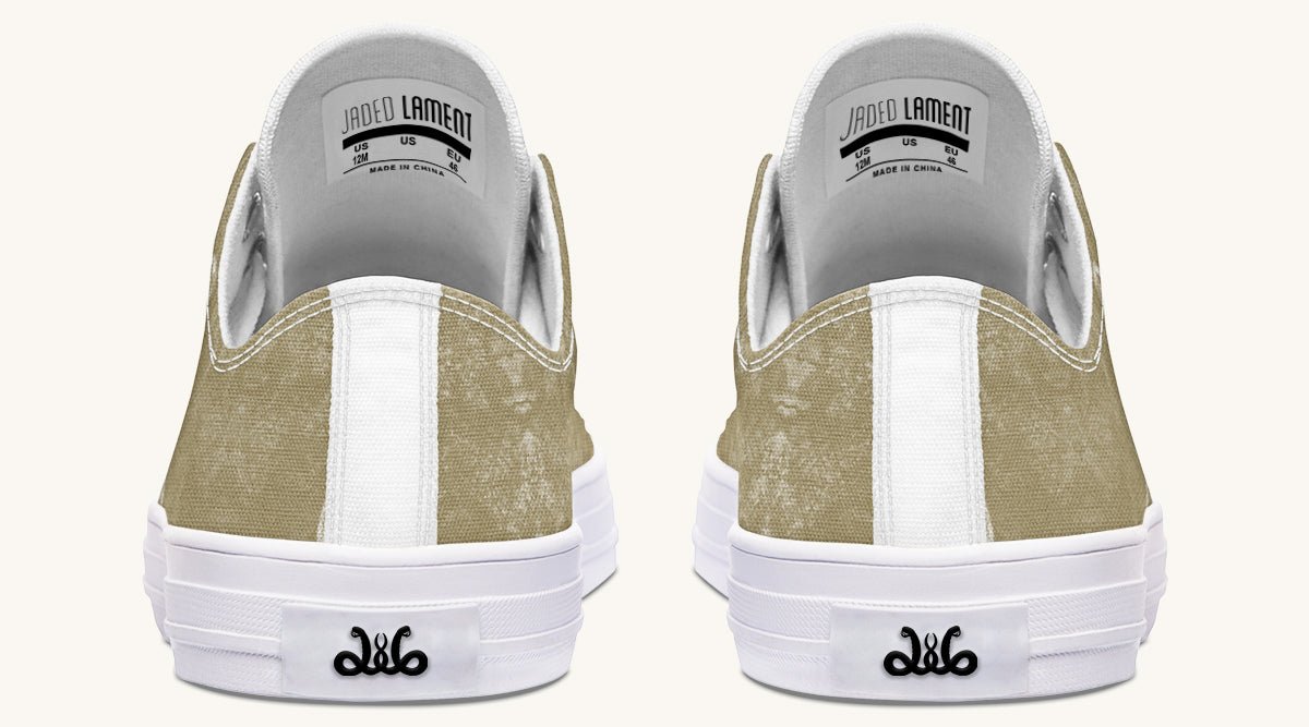 She Watched the Bones Sink Khaki Lowtops - Jaded Lament