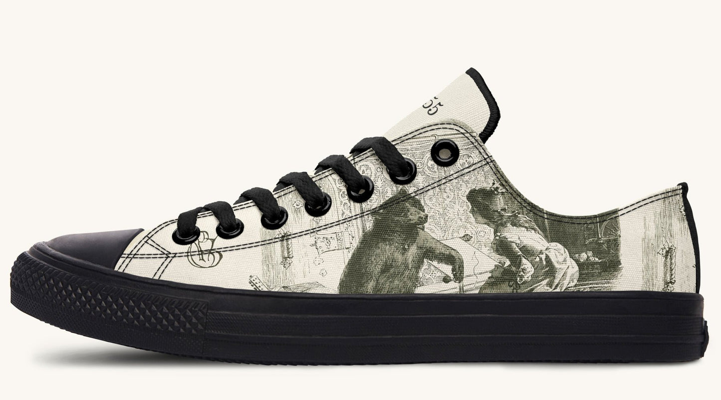The Bear Shall Be Thy Choice Cream Lowtops - Jaded Lament