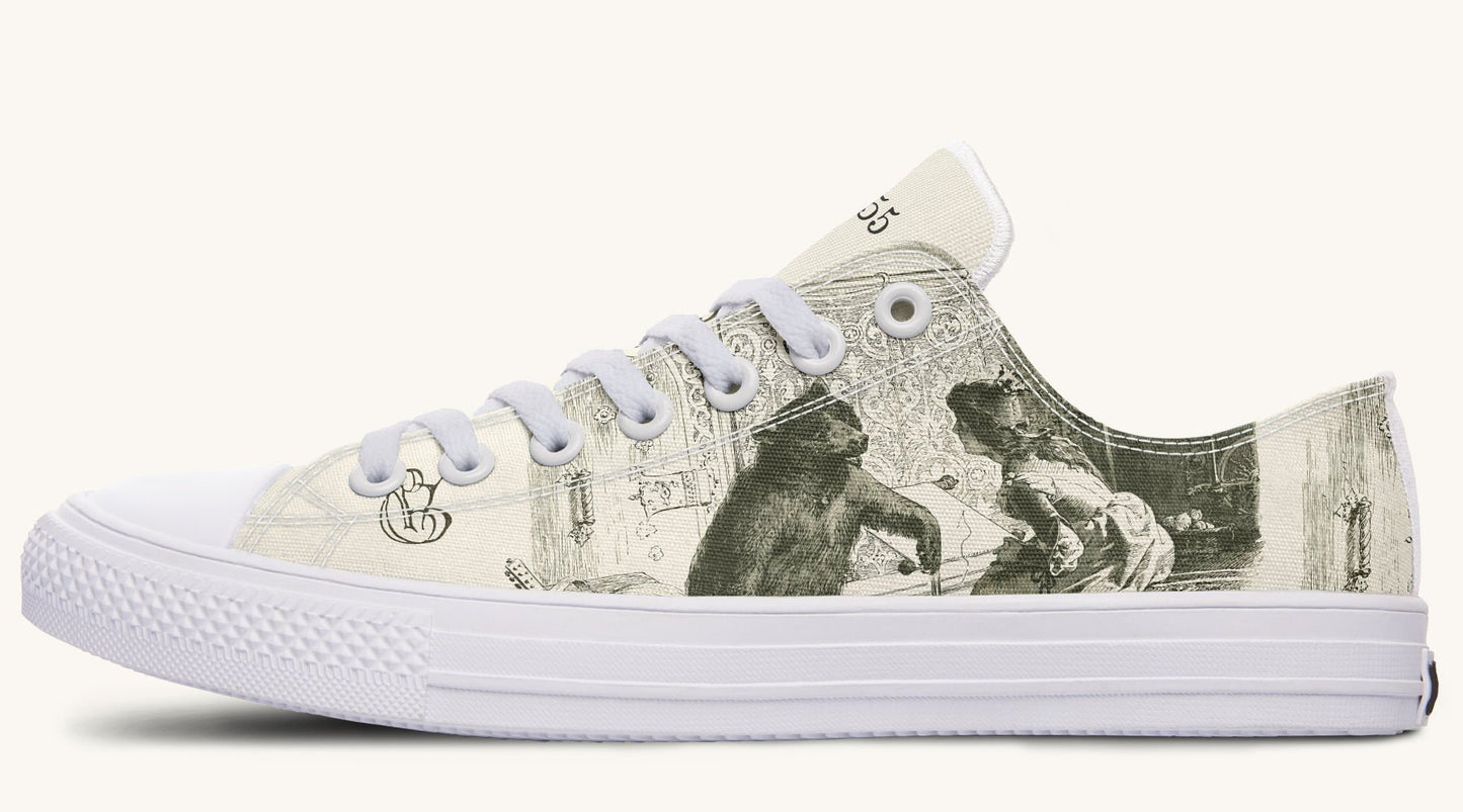 The Bear Shall Be Thy Choice Cream Lowtops - Jaded Lament