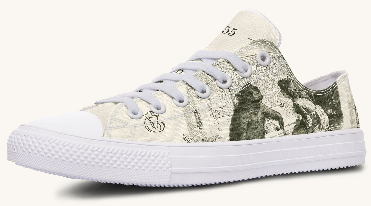 The Bear Shall Be Thy Choice Cream Lowtops - Jaded Lament