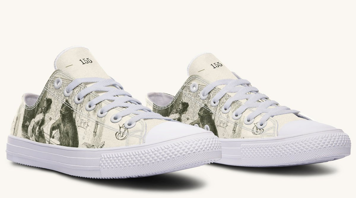 The Bear Shall Be Thy Choice Cream Lowtops - Jaded Lament