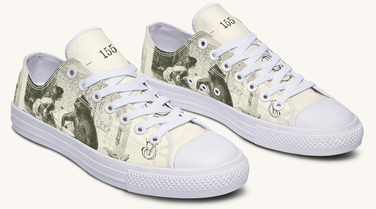 The Bear Shall Be Thy Choice Cream Lowtops - Jaded Lament