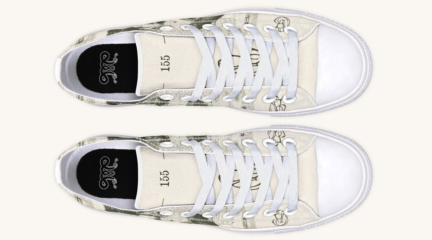 The Bear Shall Be Thy Choice Cream Lowtops - Jaded Lament