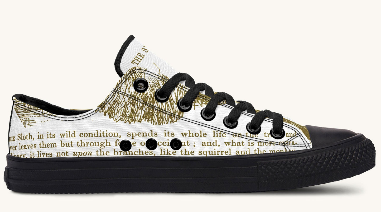 The Sloth Stays Brown White Lowtops - Jaded Lament