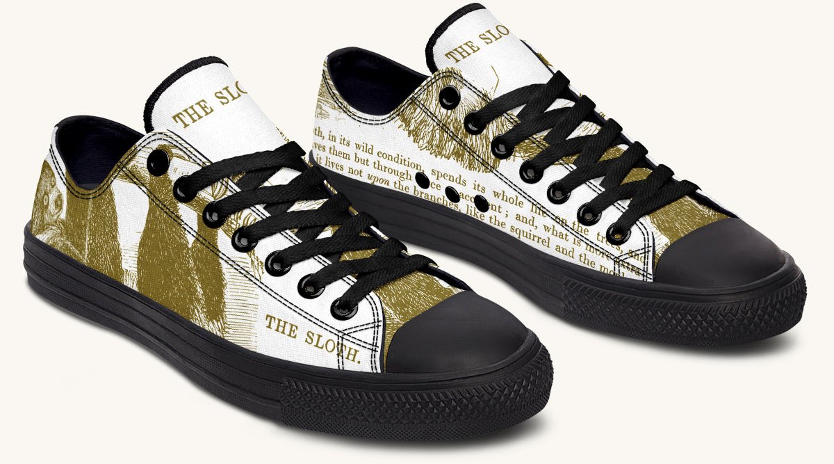 The Sloth Stays Brown White Lowtops - Jaded Lament