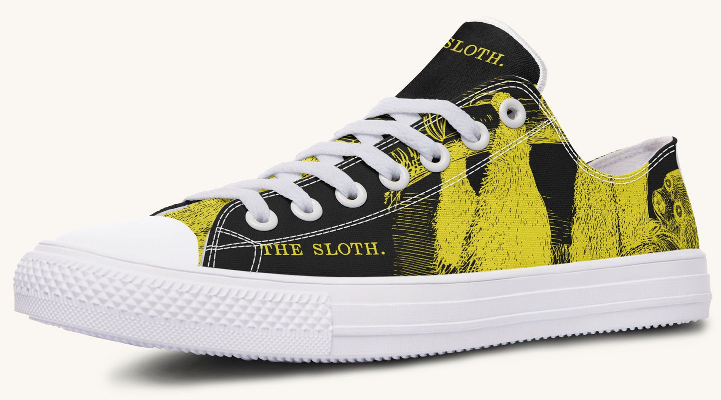 The Sloth Stays Yellow Black Lowtops - Jaded Lament