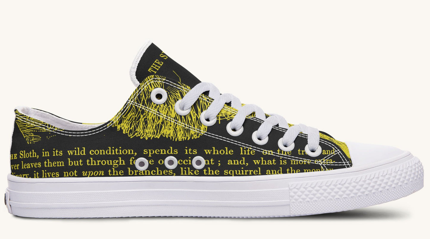 The Sloth Stays Yellow Black Lowtops - Jaded Lament