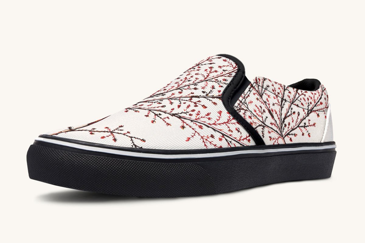 A Delicate Breath Red Slip On Shoes - Jaded Lament