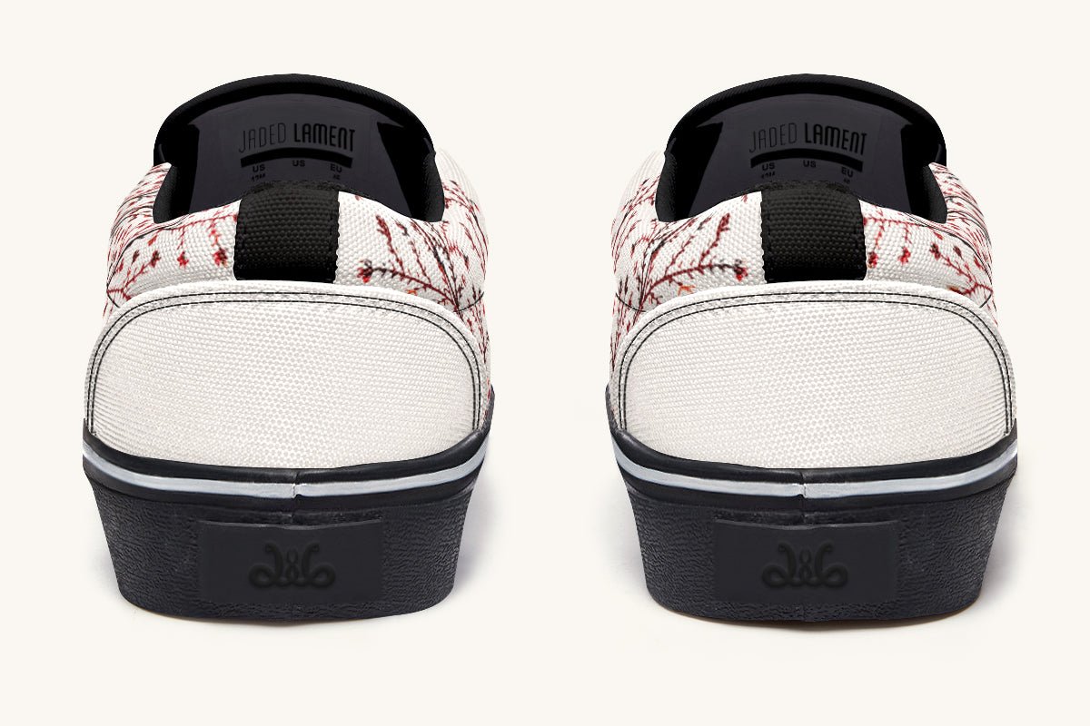 A Delicate Breath Red Slip On Shoes - Jaded Lament