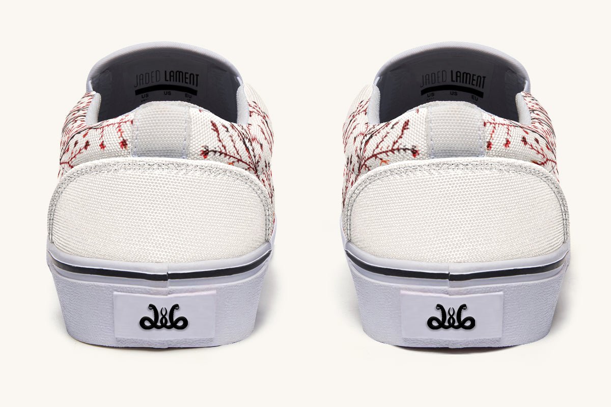 A Delicate Breath Red Slip On Shoes - Jaded Lament