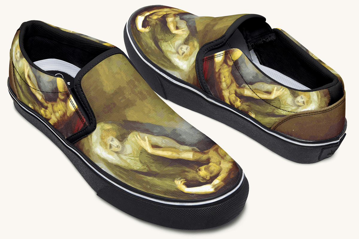 Achilles Weeps for Patroclus Slip On Shoes - Jaded Lament