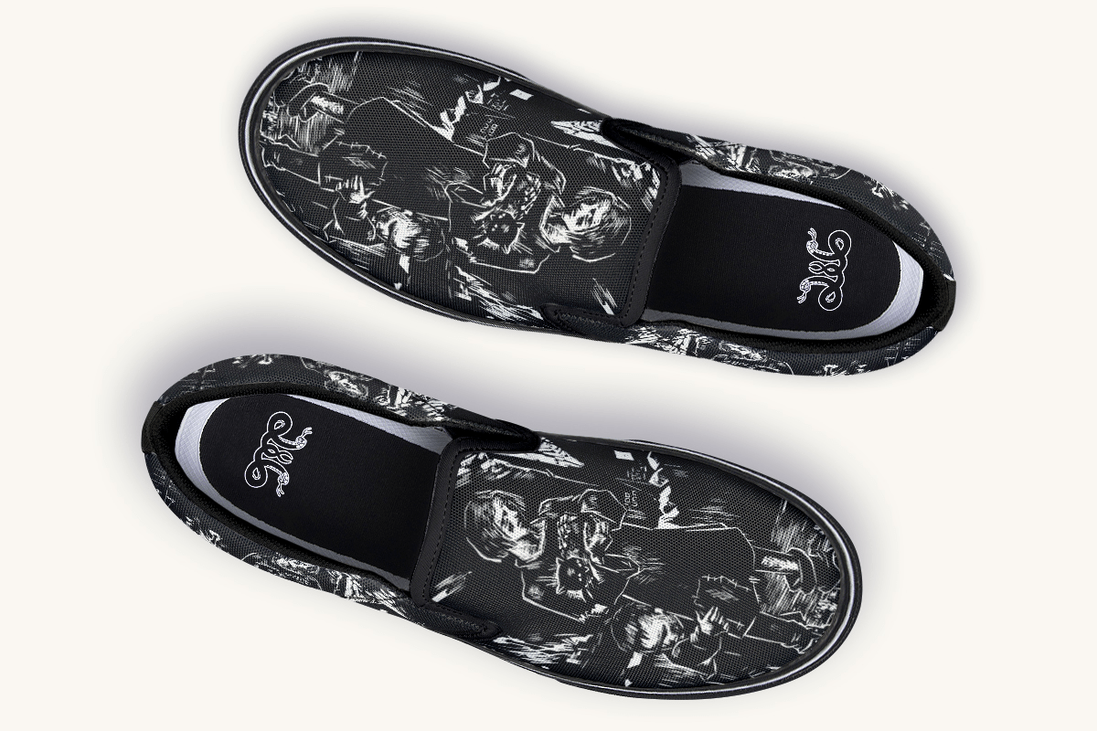 After the Fire Survival Is Defiance Slip On Shoes - Jaded Lament