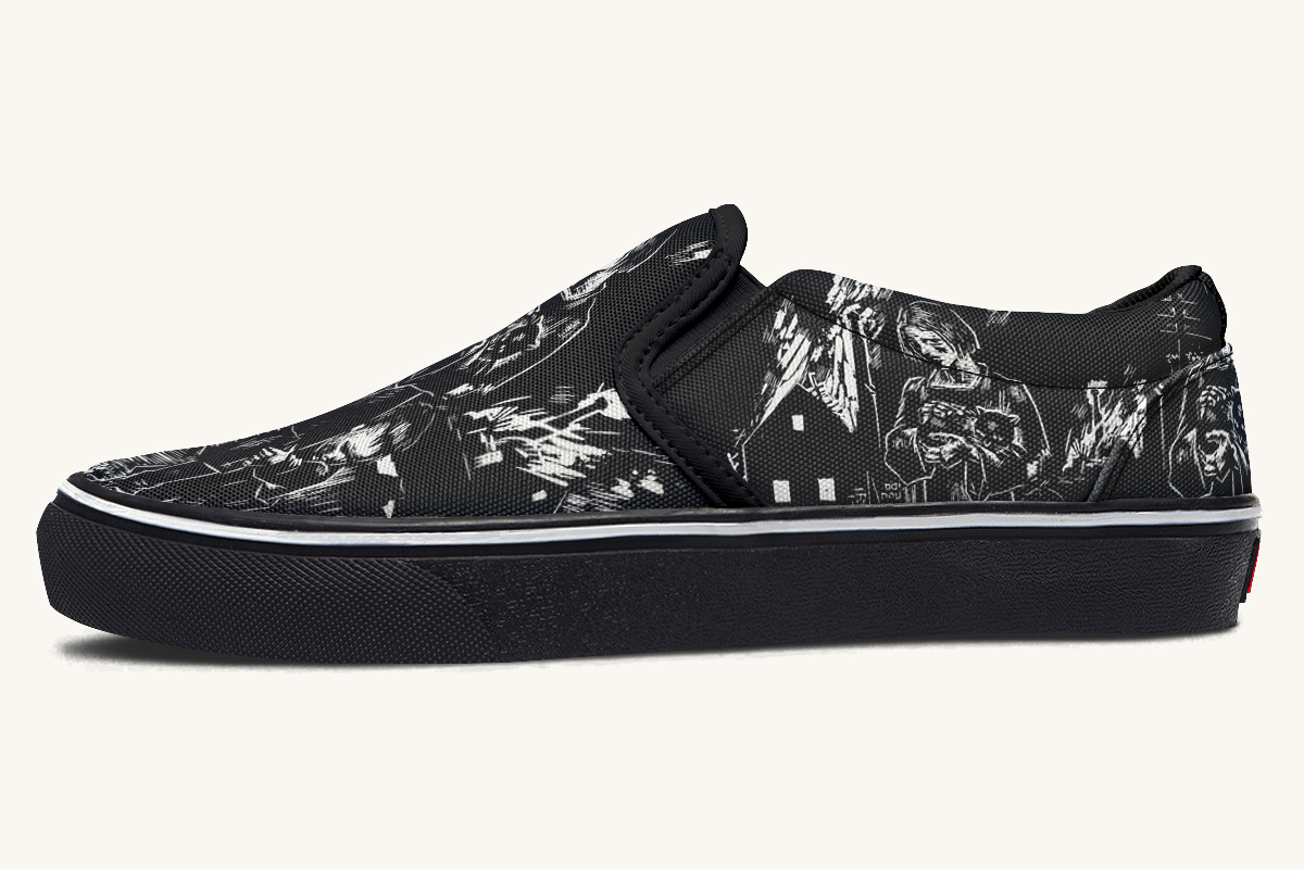 After the Fire Survival Is Defiance Slip On Shoes - Jaded Lament