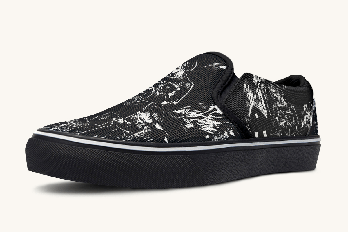 After the Fire Survival Is Defiance Slip On Shoes - Jaded Lament