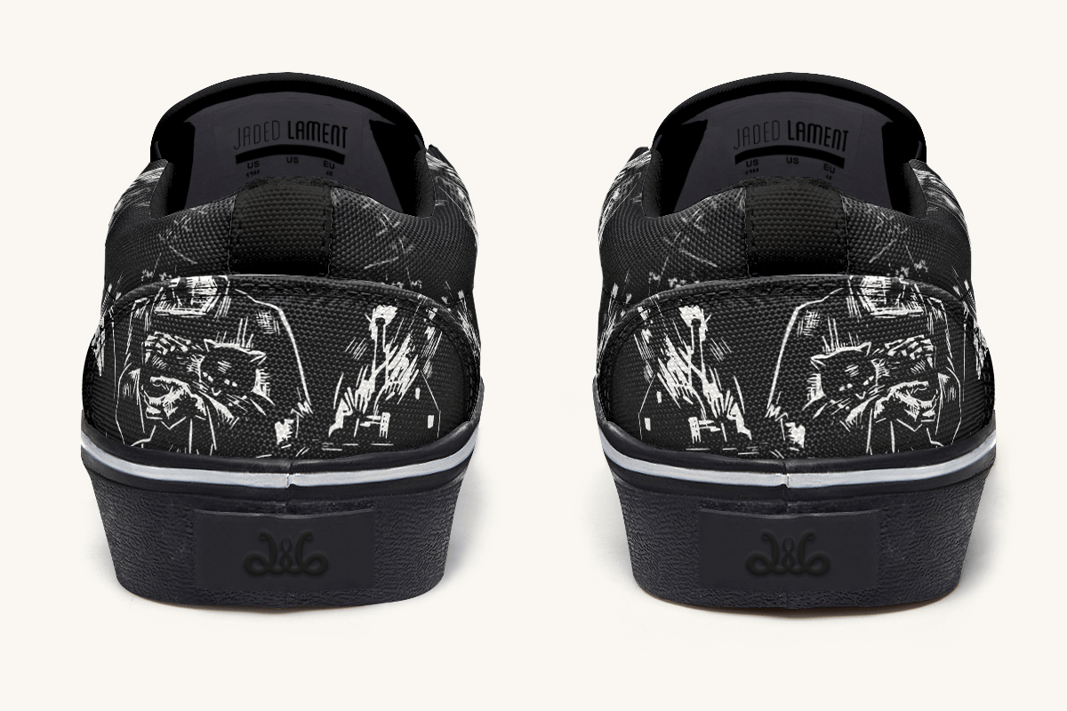 After the Fire Survival Is Defiance Slip On Shoes - Jaded Lament
