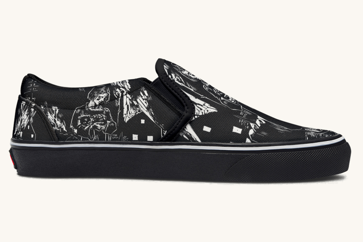 After the Fire Survival Is Defiance Slip On Shoes - Jaded Lament