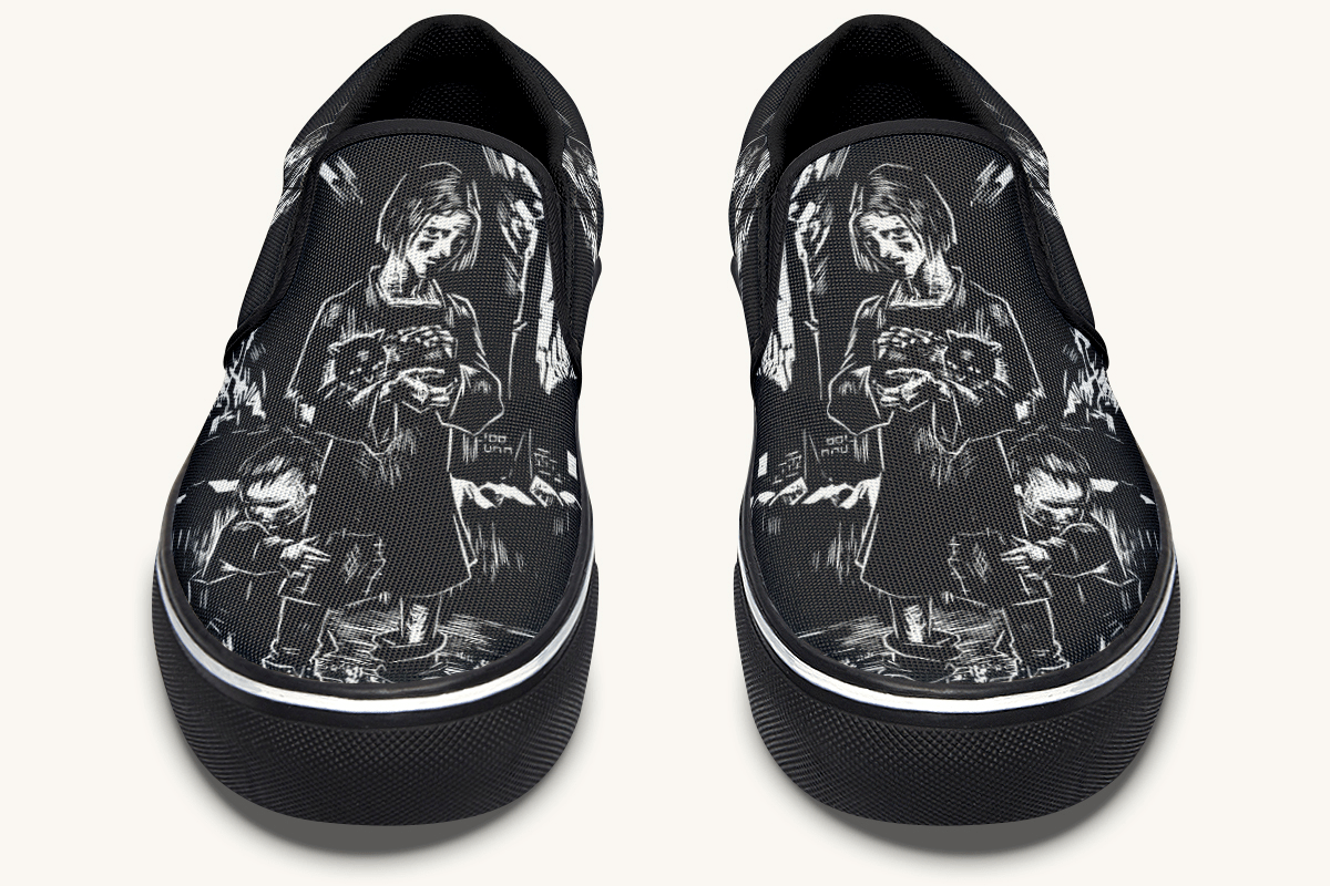After the Fire Survival Is Defiance Slip On Shoes - Jaded Lament