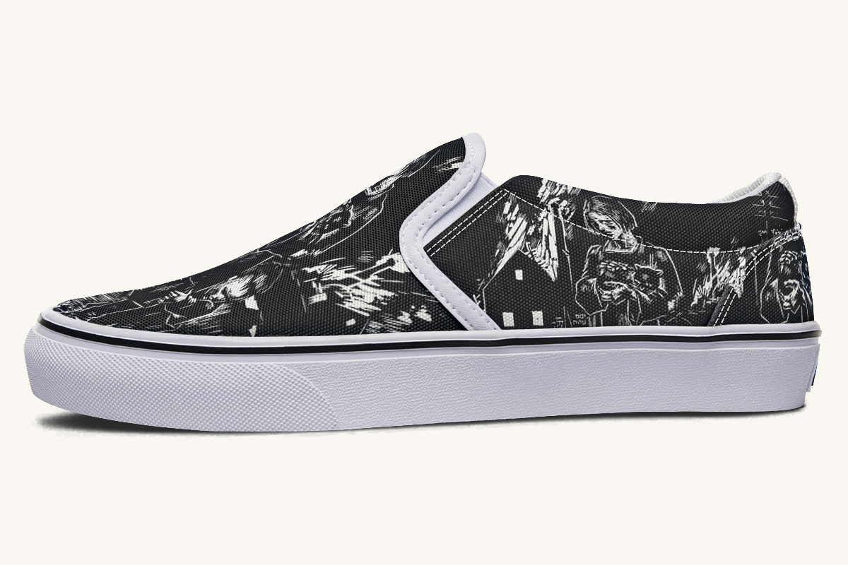 After the Fire Survival Is Defiance Slip On Shoes - Jaded Lament