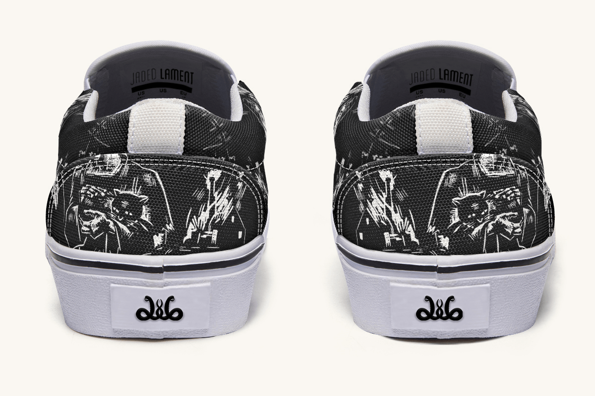 After the Fire Survival Is Defiance Slip On Shoes - Jaded Lament