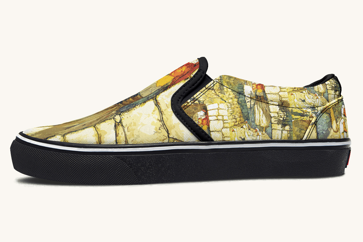 Alas Dear Goose Girl Slip On Shoes - Jaded Lament