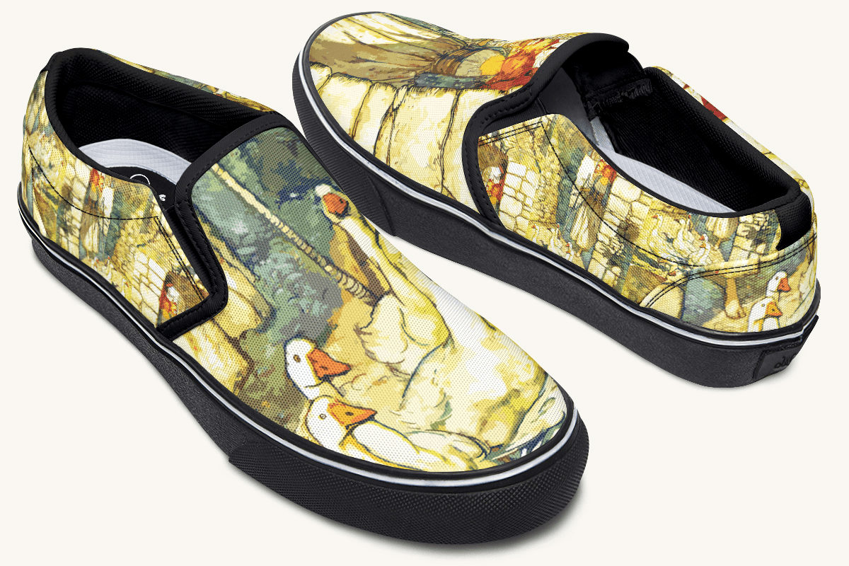 Alas Dear Goose Girl Slip On Shoes - Jaded Lament